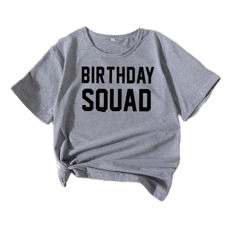 Dames Graphique Anniversaire Squad T-Shirt Chic und Stil