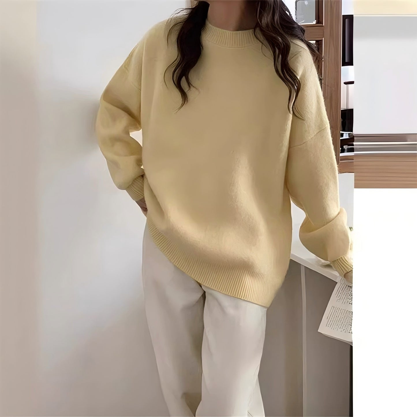 Pull décontracté pour femmes en style surdimensionné Chic und Stil