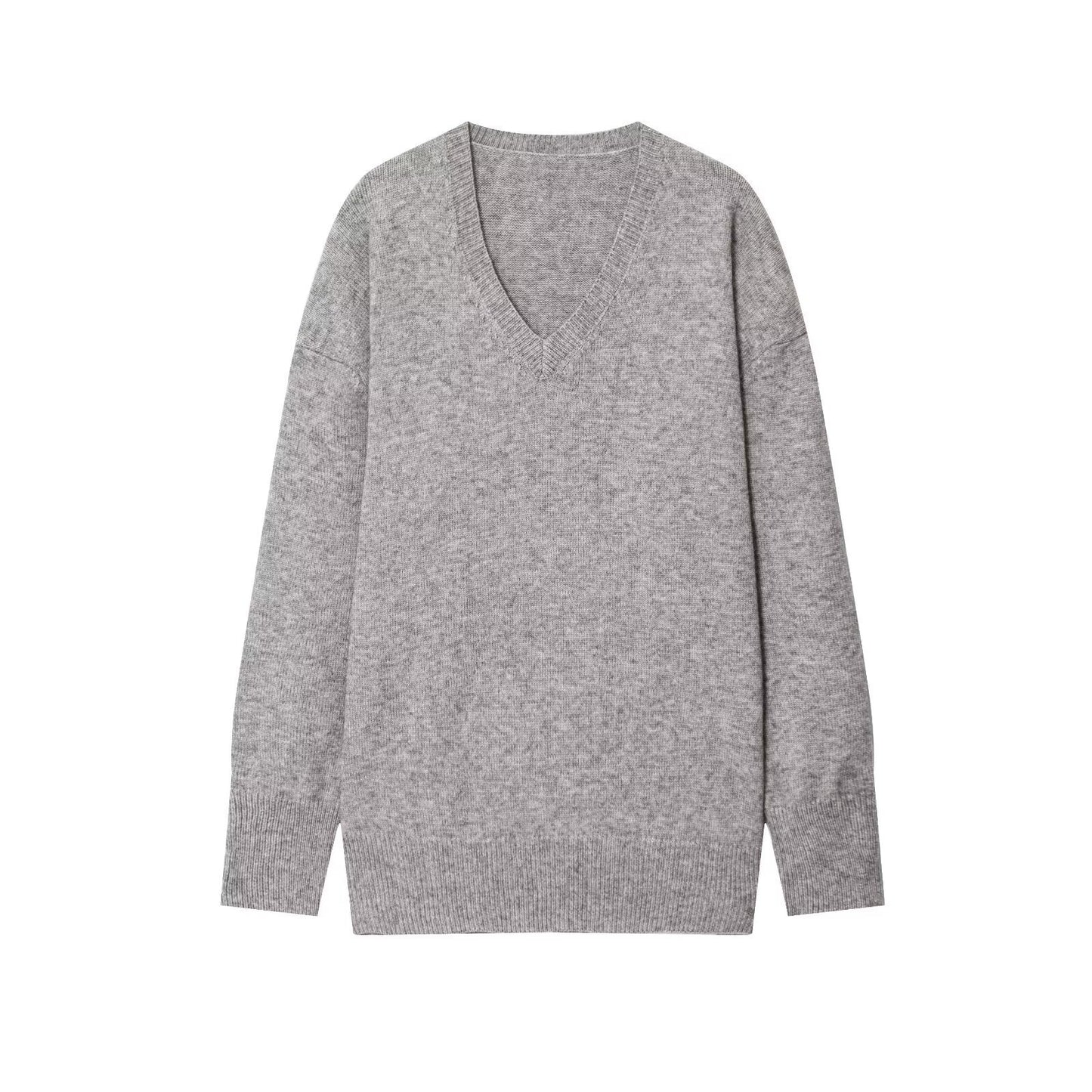 Pull en viscose pour femmes avec décolleté en V et coupe décontractée Chic und Stil