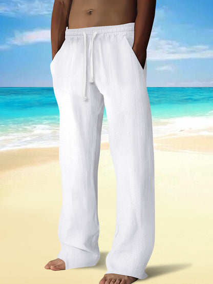Casual beach pants for men with elastic waistband and practical pockets Chic and Style