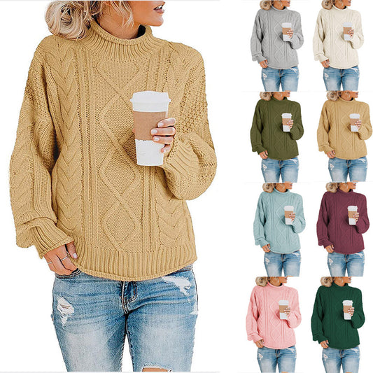 Pull en tricot torsadé épais pour femme Chic und Stil