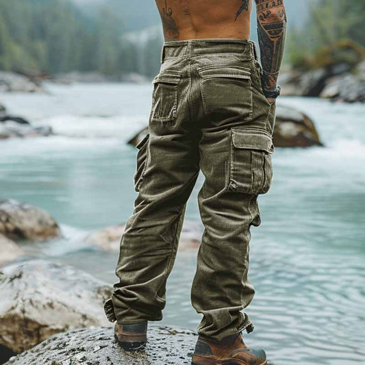 Men's durable cargo pants with pockets and elastic waistband Chic and Style