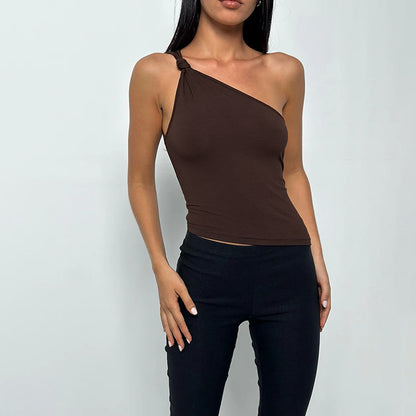 Top asymétrique pour femmes avec une épaule Chic und Stil