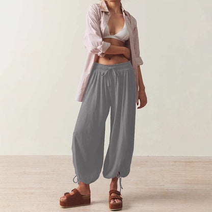 Casual harem pants for women with elastic waistband and drawstring Chic and Style