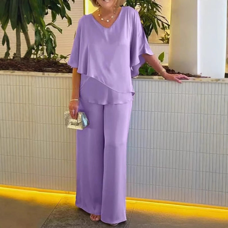 Dames Élégant Jumpsuit Set Chic und Stil