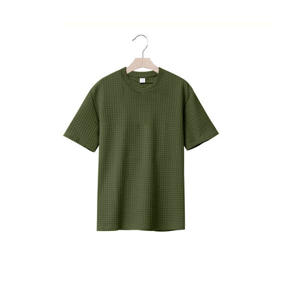T-shirt décontracté pour homme en coton respirant avec design texturé Chic und Stil