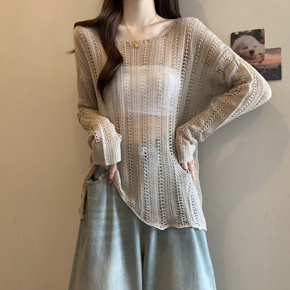 Pull en maille aéré pour femmes avec mailles ouvertes et coupe décontractée Chic und Stil
