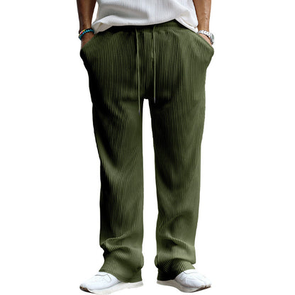 Casual striped pants for men with an elastic waistband and side pockets Chic and Style