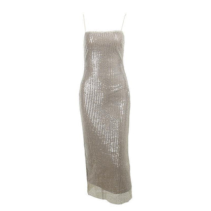 Robe maxi Bodycon scintillante Chic und Stil pour femmes