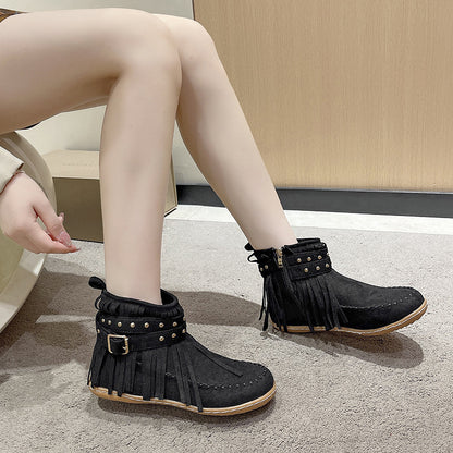 Bottes à franges et clous pour femmes Chic und Stil