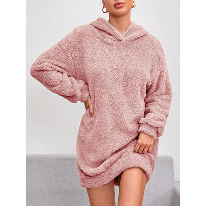Robe à capuche oversize douillette pour femmes en doux polaire Chic und Stil