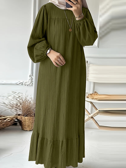 Robe maxi pour dames en mélange de coton léger Chic und Stil