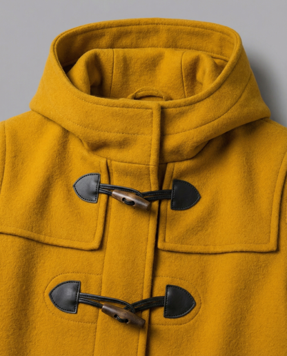 Women’s Oversized Duffle Coat with Hood & Wooden Buttons | Chic und Stil