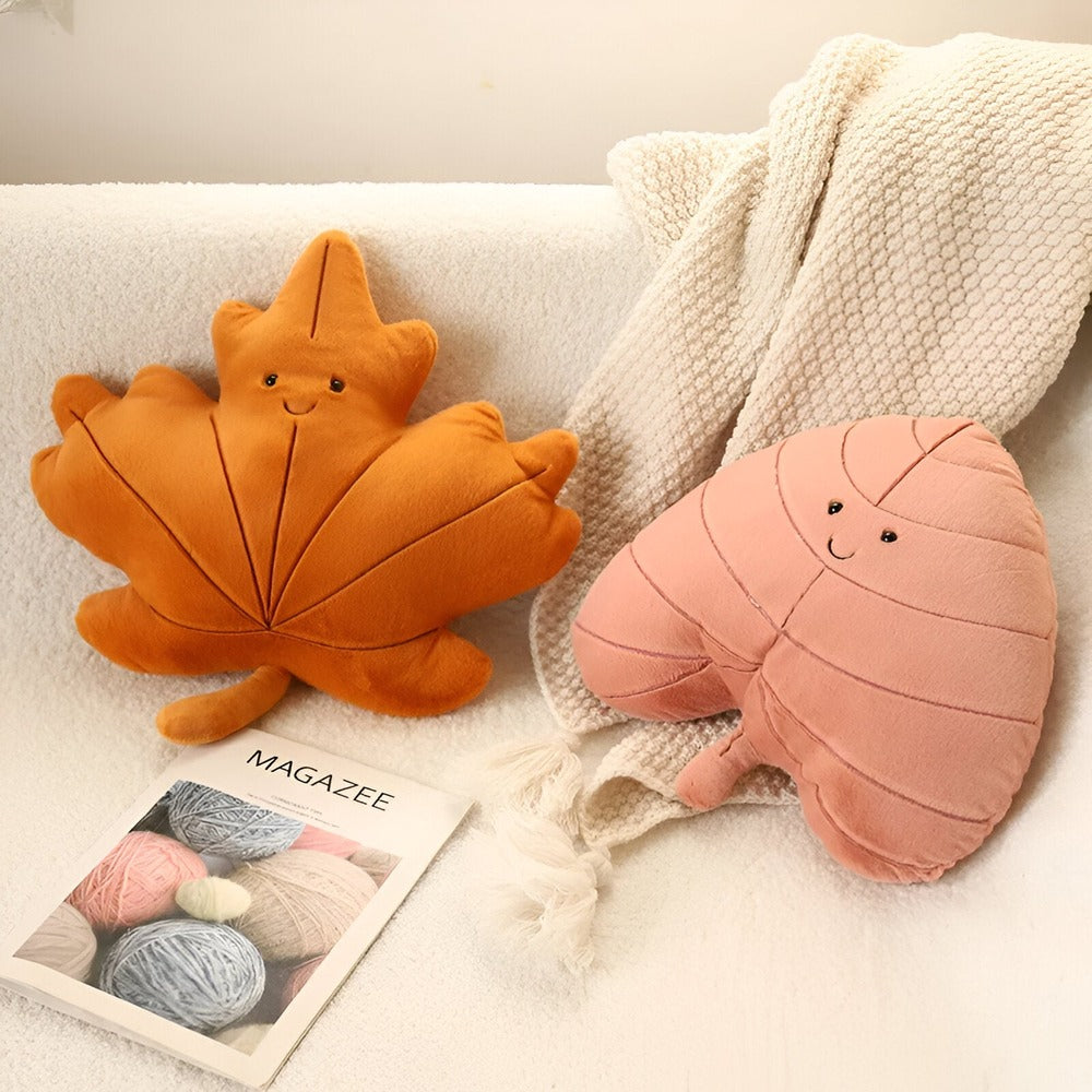 Coussin Décoratif Feuilles Douces - Folium Plush-Textiles et housses-ChicUndStil