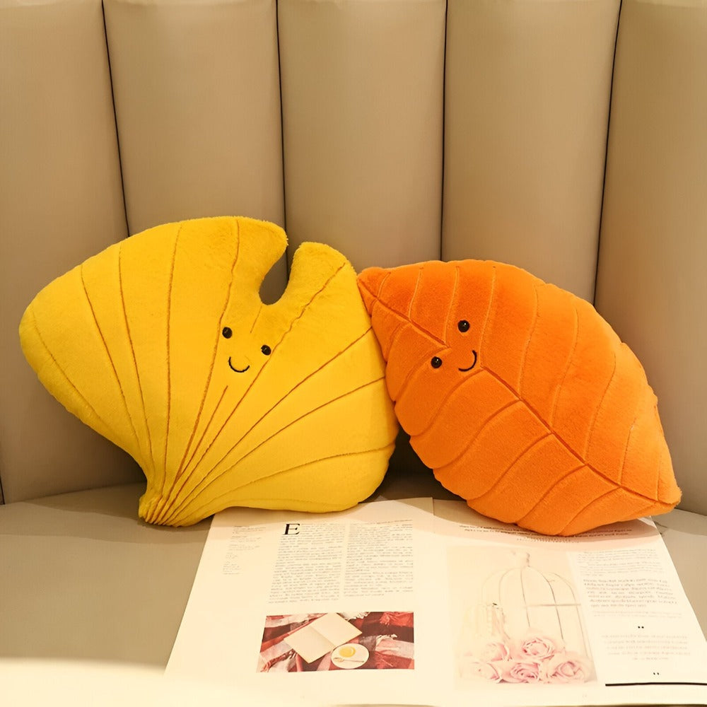 Coussin Décoratif Feuilles Douces - Folium Plush-Textiles et housses-ChicUndStil