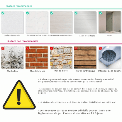 Autocollants de Carreaux Vert Clair - Motif Brique pour Cuisine et Salle de Bain-Carreaux muraux-ChicUndStil