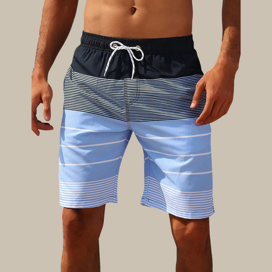 Chic und Stil | Quick-Drying Colorblock Swim Trunks with Stretch