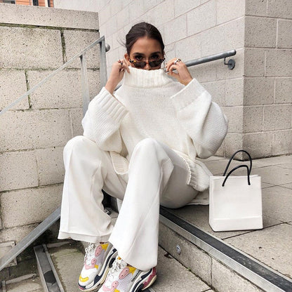 Chic und Stil | Pull à col roulé déchiré