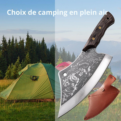 Couteau de Boucherie en Acier Inoxydable Forgé à la Main de 8" - ChicUndStil