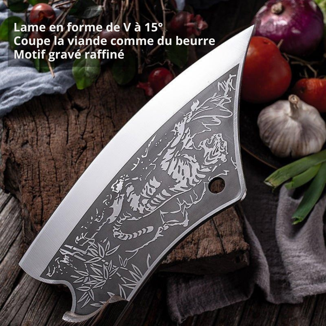 Couteau de Boucherie en Acier Inoxydable Forgé à la Main de 8" - ChicUndStil