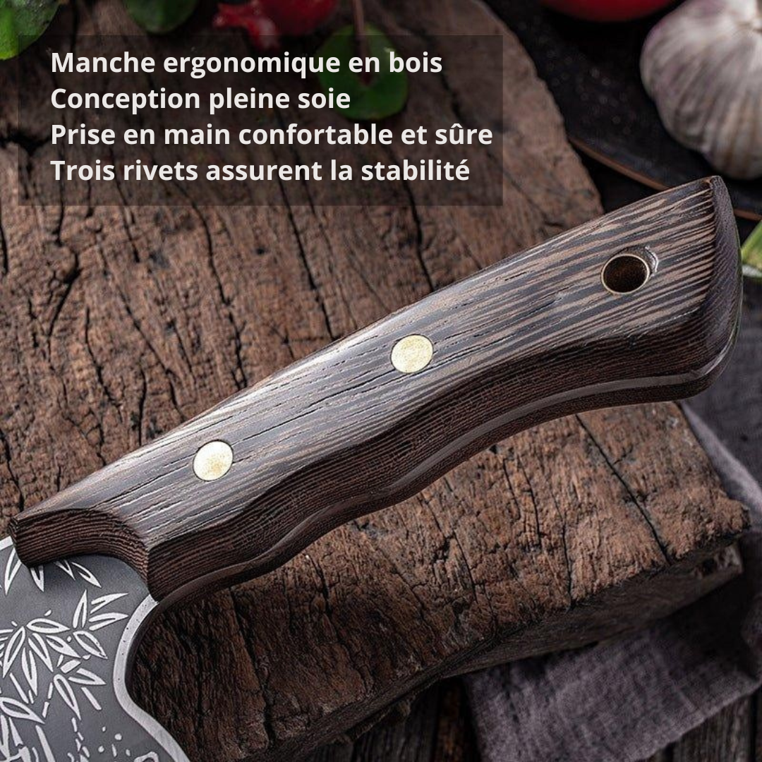 Couteau de Boucherie en Acier Inoxydable Forgé à la Main de 8" - ChicUndStil