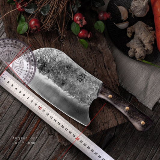 Couteau à viande de cuisine en acier inoxydable forgé fait main - ChicUndStil