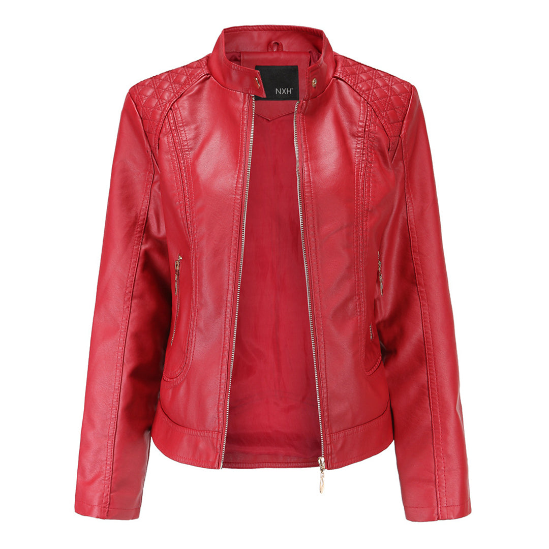 Chic und Stil | Elegant Leather Jacket for Women