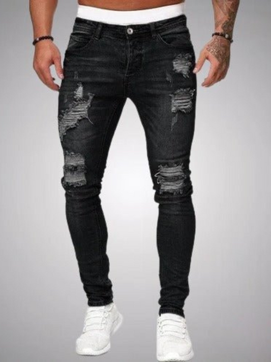 Chic und Stil | Torn Jeans for Men - Slim Fit