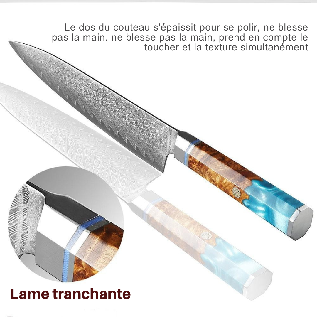 Couteau Chef Damas 67 Couches - ChicUndStil