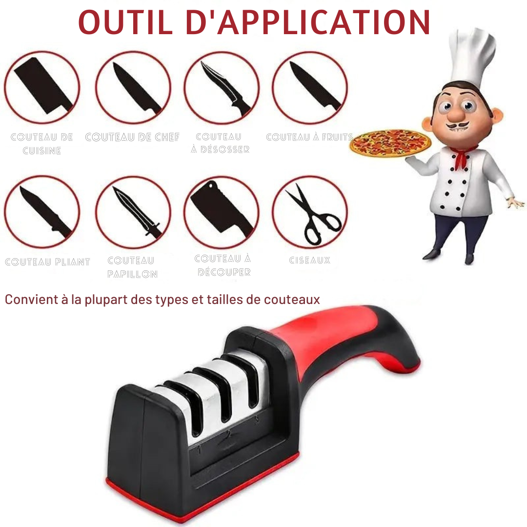 Aiguiseur de Couteaux Professionnel à 4 Étapes - ChicUndStil