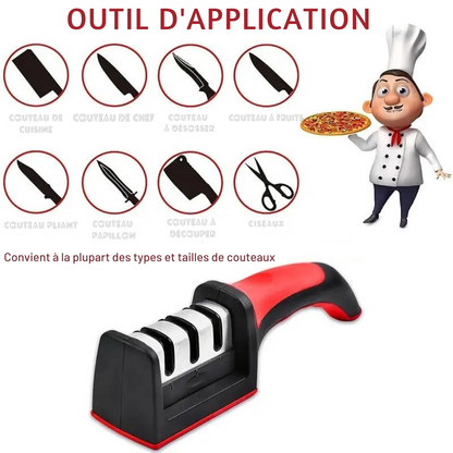 Aiguiseur de Couteaux Professionnel à 4 Étapes - ChicUndStil