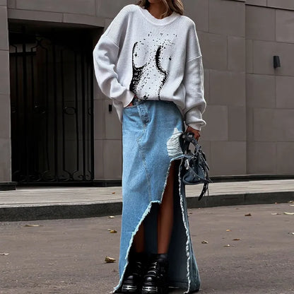 Chic und Stil | Oversized Décontracté Pull