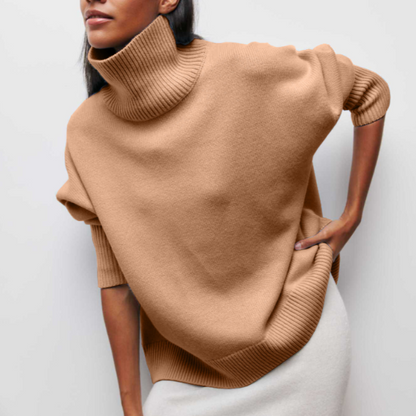 Chic und Stil - Pull à col roulé tricoté