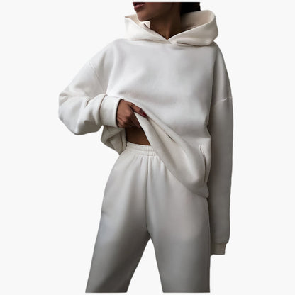 Chic und Stil | Oversized Lounge Set Hoodie and Jogging Pants - Comfortable Casual Look