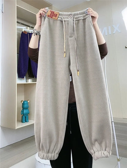 Chic und Stil | Winter jogging pants - Warm plush lining and casual design