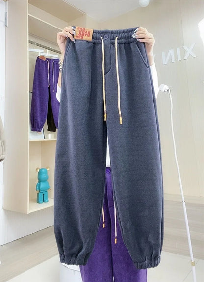 Chic und Stil | Winter jogging pants - Warm plush lining and casual design