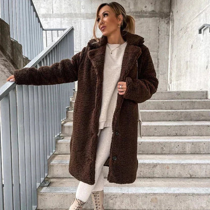 Chic und Stil - Manteau long en peau d'agneau