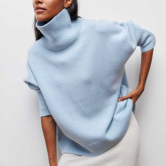 Chic und Stil - Pull à col roulé tricoté