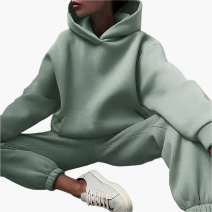 Chic und Stil | Oversized Lounge Set Hoodie and Jogging Pants - Comfortable Casual Look