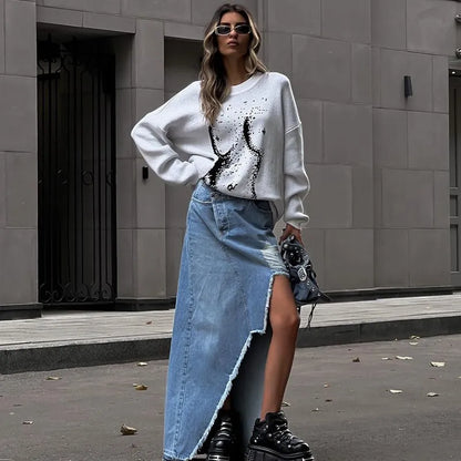 Chic und Stil | Oversized Décontracté Pull