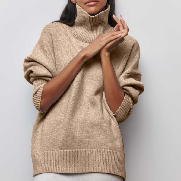 Chic und Stil - Pull à col roulé tricoté