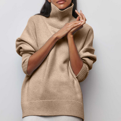Chic und Stil - Pull à col roulé tricoté
