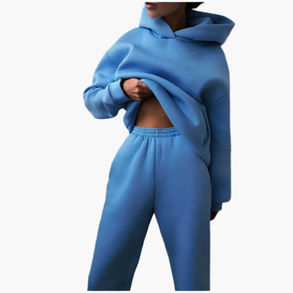 Chic und Stil | Oversized Lounge Set Hoodie and Jogging Pants - Comfortable Casual Look