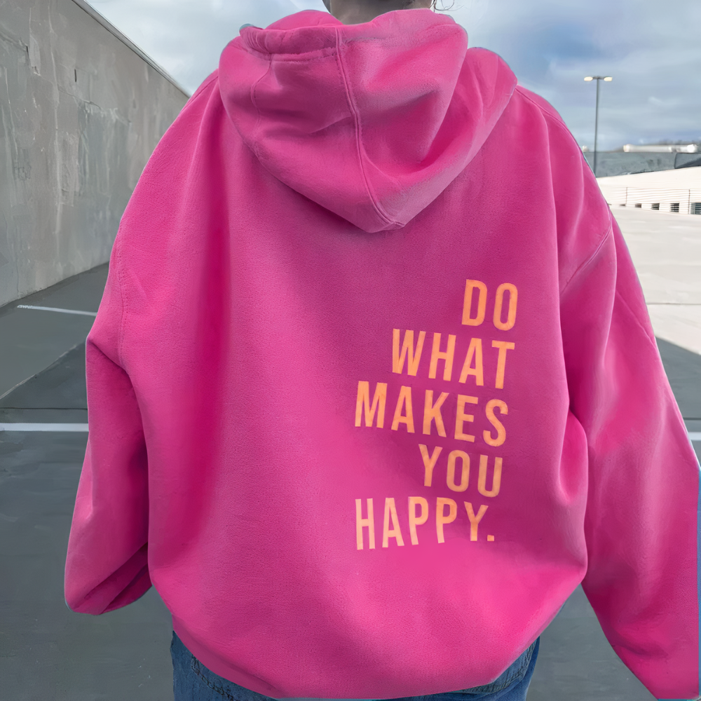 Chic und Stil | Hoodie with Happy Statement