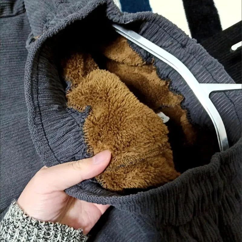 Chic und Stil | Winter jogging pants - Warm plush lining and casual design