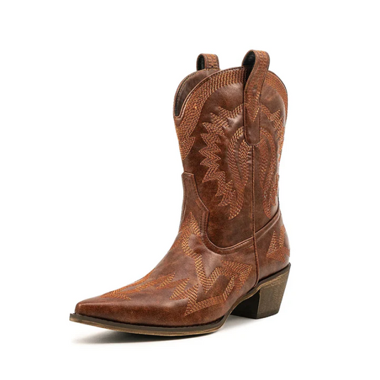 Chic und Stil | Classic Western Cowboy Boots Made Of Leather for Women