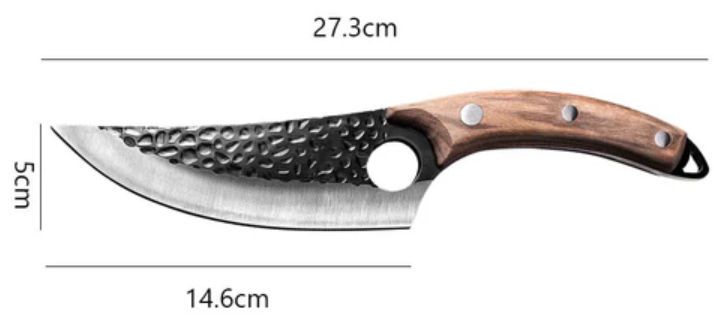 Couteau de Désossage en Acier Forgé à la Main - Couteau de Survie pour Chasse en Extérieur - ChicUndStil