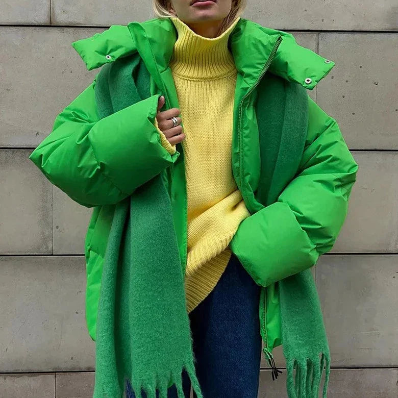 Grüne monochromatische Jacke