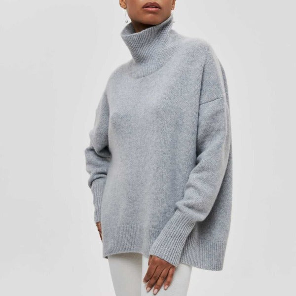 Chic und Stil - Pull à col roulé tricoté