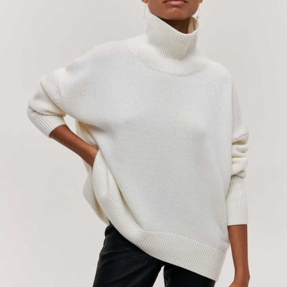 Chic und Stil - Pull à col roulé tricoté